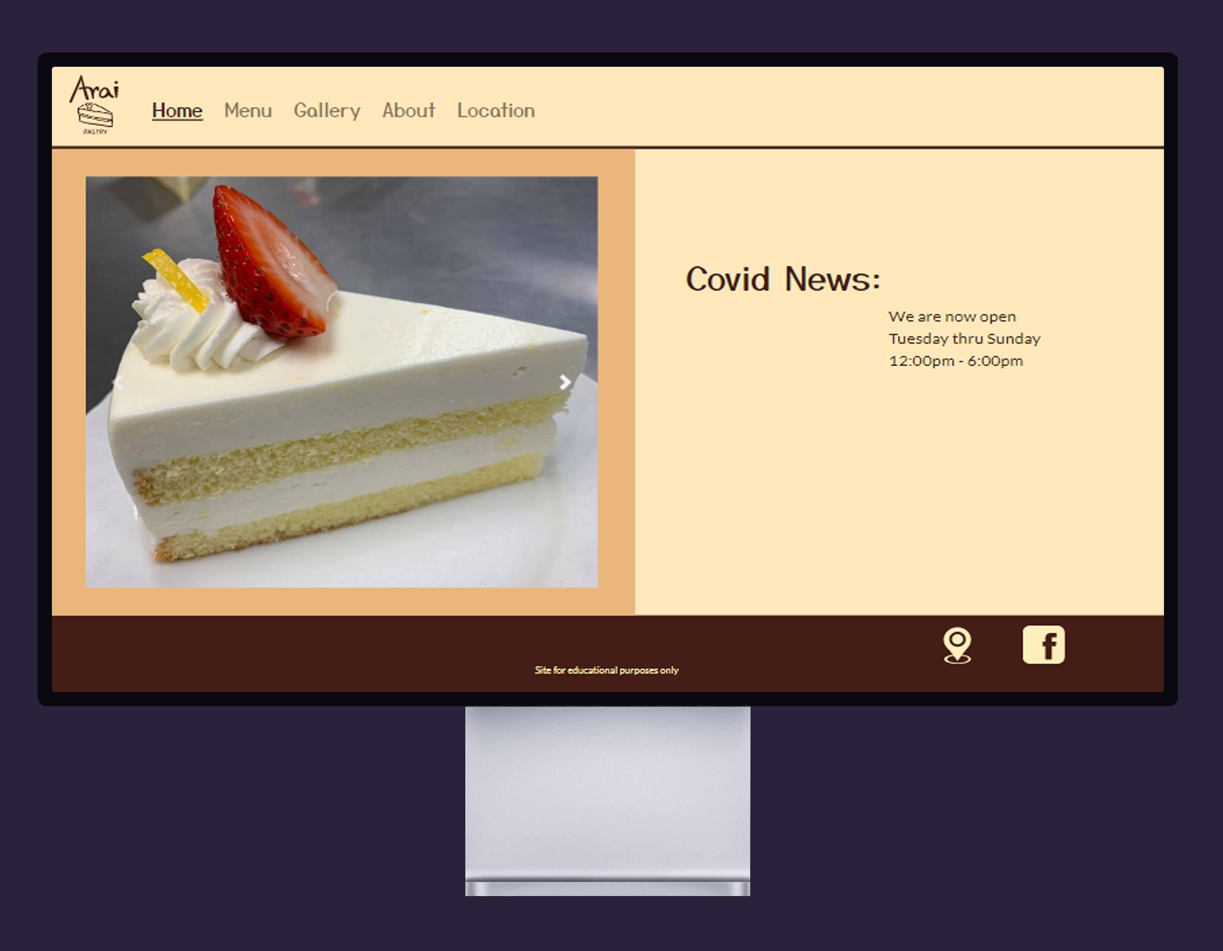Arai Pastry on Desktop
